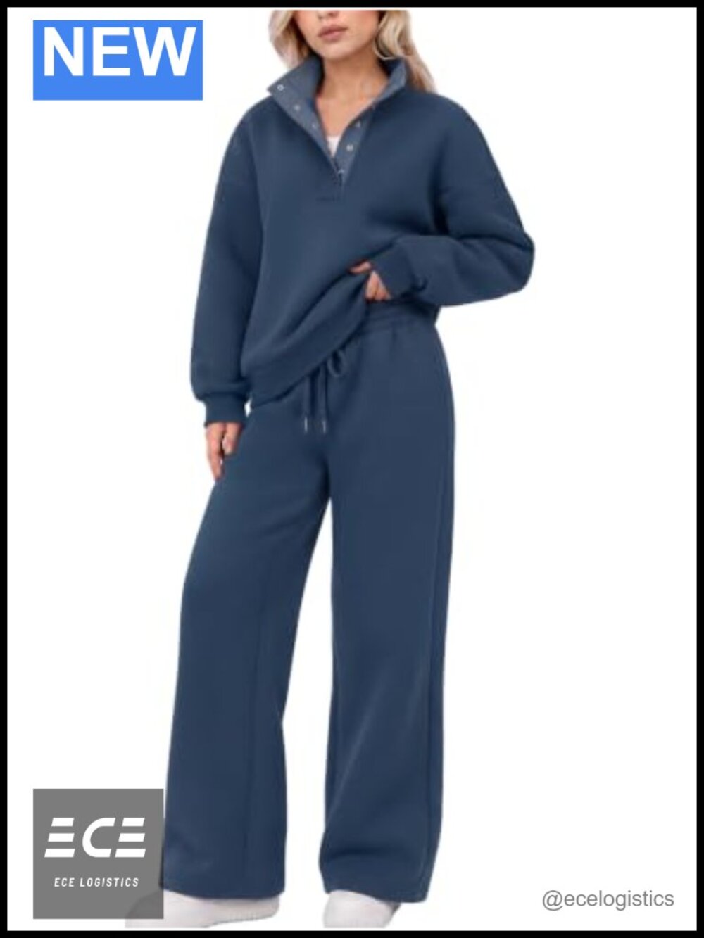 Casly Lamiit Women's 2-Piece Sweatsuit Set Cotton Blend Fleece Lined Lounge